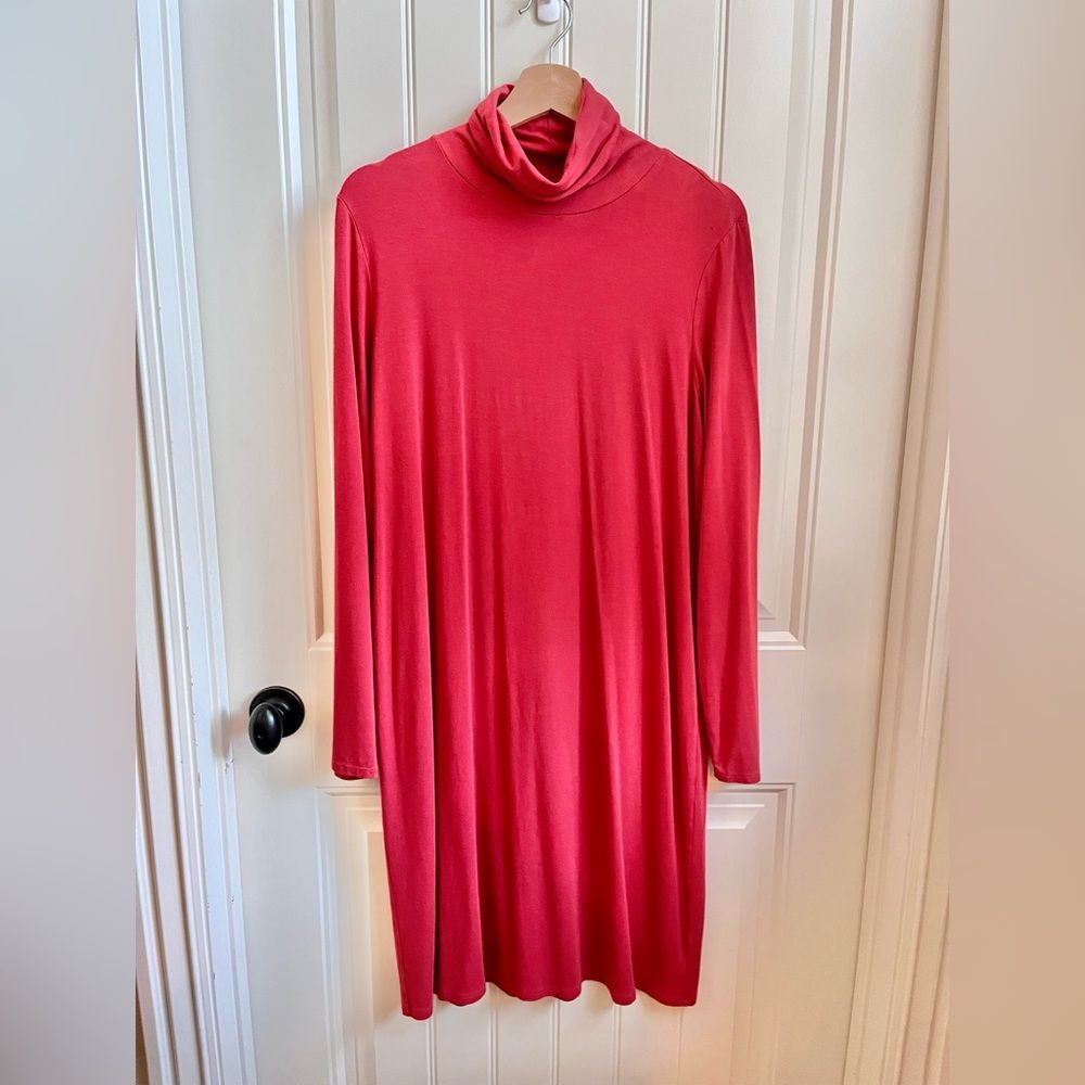 J. Jill turtleneck dress rust orange flowy loose fitting size large